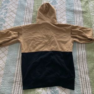 Zine Tan & Black Hoodie Size S
